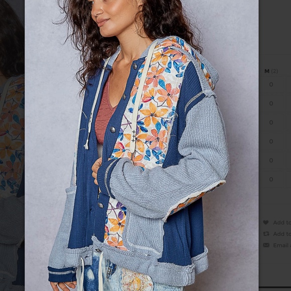 POL “ Chicago 11 “ POL Quilted Thermal Jacket with Waist String and Hood SR54 - Picture 3 of 13